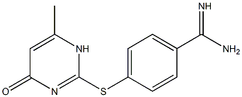 4-[(6-methyl-4-oxo-1,4-dihydropyrimidin-2-yl)sulfanyl]benzene-1-carboximidamide Struktur