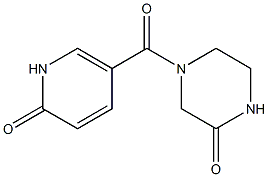 4-[(6-oxo-1,6-dihydropyridin-3-yl)carbonyl]piperazin-2-one Struktur