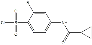 4-[(cyclopropylcarbonyl)amino]-2-fluorobenzenesulfonyl chloride Struktur