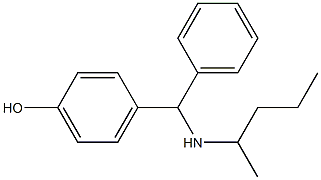 4-[(pentan-2-ylamino)(phenyl)methyl]phenol Struktur