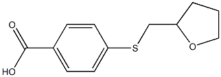 4-[(tetrahydrofuran-2-ylmethyl)thio]benzoic acid Struktur