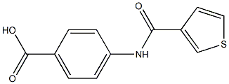 4-[(thien-3-ylcarbonyl)amino]benzoic acid Struktur