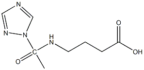 4-[1-(1H-1,2,4-triazol-1-yl)acetamido]butanoic acid Struktur