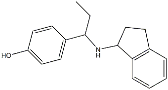 4-[1-(2,3-dihydro-1H-inden-1-ylamino)propyl]phenol Struktur