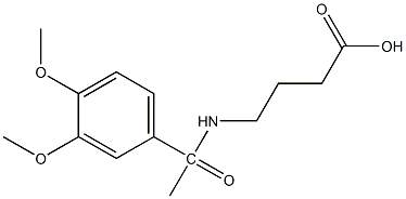 4-[1-(3,4-dimethoxyphenyl)acetamido]butanoic acid Struktur