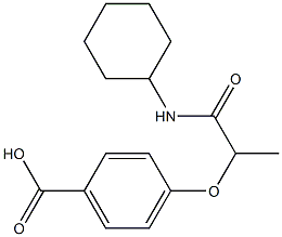 4-[1-(cyclohexylcarbamoyl)ethoxy]benzoic acid Struktur