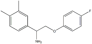 4-[1-amino-2-(4-fluorophenoxy)ethyl]-1,2-dimethylbenzene Struktur