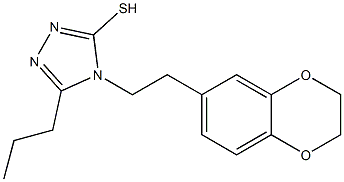 4-[2-(2,3-dihydro-1,4-benzodioxin-6-yl)ethyl]-5-propyl-4H-1,2,4-triazole-3-thiol Struktur