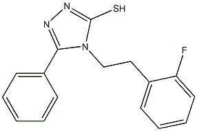 4-[2-(2-fluorophenyl)ethyl]-5-phenyl-4H-1,2,4-triazole-3-thiol Struktur