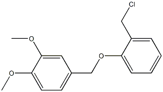 4-[2-(chloromethyl)phenoxymethyl]-1,2-dimethoxybenzene Struktur