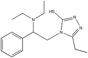 4-[2-(diethylamino)-2-phenylethyl]-5-ethyl-4H-1,2,4-triazole-3-thiol Struktur