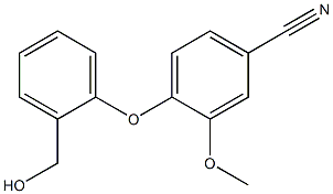 4-[2-(hydroxymethyl)phenoxy]-3-methoxybenzonitrile Struktur