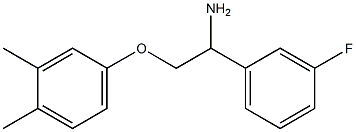 4-[2-amino-2-(3-fluorophenyl)ethoxy]-1,2-dimethylbenzene Struktur