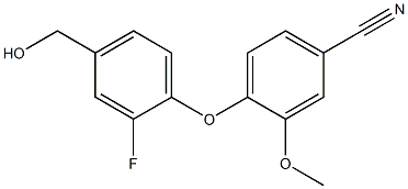 4-[2-fluoro-4-(hydroxymethyl)phenoxy]-3-methoxybenzonitrile Struktur