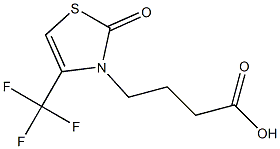 4-[2-oxo-4-(trifluoromethyl)-1,3-thiazol-3(2H)-yl]butanoic acid Struktur