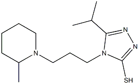 4-[3-(2-methylpiperidin-1-yl)propyl]-5-(propan-2-yl)-4H-1,2,4-triazole-3-thiol Struktur