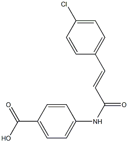 4-[3-(4-chlorophenyl)prop-2-enamido]benzoic acid Struktur