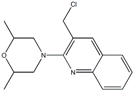 4-[3-(chloromethyl)quinolin-2-yl]-2,6-dimethylmorpholine Struktur