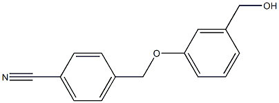 4-[3-(hydroxymethyl)phenoxymethyl]benzonitrile Struktur