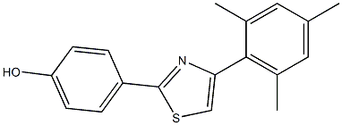 4-[4-(2,4,6-trimethylphenyl)-1,3-thiazol-2-yl]phenol Struktur