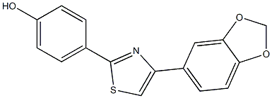 4-[4-(2H-1,3-benzodioxol-5-yl)-1,3-thiazol-2-yl]phenol Struktur