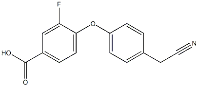 4-[4-(cyanomethyl)phenoxy]-3-fluorobenzoic acid Struktur