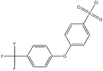 4-[4-(trifluoromethyl)phenoxy]benzene-1-sulfonyl chloride Struktur