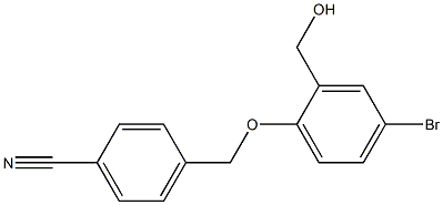 4-[4-bromo-2-(hydroxymethyl)phenoxymethyl]benzonitrile Struktur