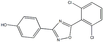 4-[5-(2,6-dichlorophenyl)-1,2,4-oxadiazol-3-yl]phenol Struktur