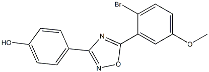 4-[5-(2-bromo-5-methoxyphenyl)-1,2,4-oxadiazol-3-yl]phenol Struktur