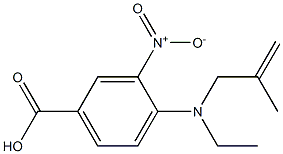 4-[ethyl(2-methylprop-2-en-1-yl)amino]-3-nitrobenzoic acid Struktur