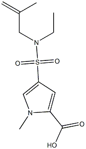 4-[ethyl(2-methylprop-2-en-1-yl)sulfamoyl]-1-methyl-1H-pyrrole-2-carboxylic acid Struktur