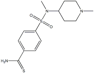 4-[methyl(1-methylpiperidin-4-yl)sulfamoyl]benzene-1-carbothioamide Struktur