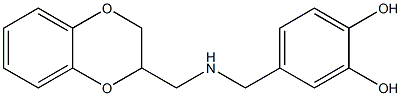 4-{[(2,3-dihydro-1,4-benzodioxin-2-ylmethyl)amino]methyl}benzene-1,2-diol Struktur