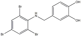 4-{[(2,4,6-tribromophenyl)amino]methyl}benzene-1,2-diol Struktur