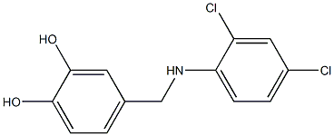 4-{[(2,4-dichlorophenyl)amino]methyl}benzene-1,2-diol Struktur