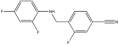 4-{[(2,4-difluorophenyl)amino]methyl}-3-fluorobenzonitrile Struktur