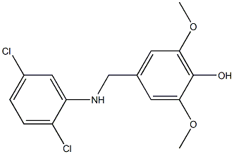 4-{[(2,5-dichlorophenyl)amino]methyl}-2,6-dimethoxyphenol Struktur