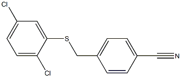 4-{[(2,5-dichlorophenyl)sulfanyl]methyl}benzonitrile Struktur