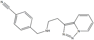 4-{[(2-{[1,2,4]triazolo[3,4-a]pyridin-3-yl}ethyl)amino]methyl}benzonitrile Struktur