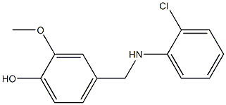 4-{[(2-chlorophenyl)amino]methyl}-2-methoxyphenol Struktur