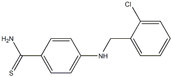 4-{[(2-chlorophenyl)methyl]amino}benzene-1-carbothioamide Struktur