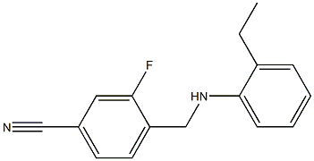 4-{[(2-ethylphenyl)amino]methyl}-3-fluorobenzonitrile Struktur