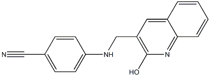 4-{[(2-hydroxyquinolin-3-yl)methyl]amino}benzonitrile Struktur