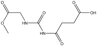 4-{[(2-methoxy-2-oxoethyl)carbamoyl]amino}-4-oxobutanoic acid Struktur