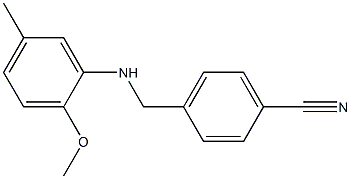 4-{[(2-methoxy-5-methylphenyl)amino]methyl}benzonitrile Struktur