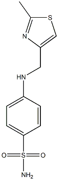 4-{[(2-methyl-1,3-thiazol-4-yl)methyl]amino}benzene-1-sulfonamide Struktur