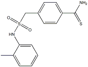 4-{[(2-methylphenyl)sulfamoyl]methyl}benzene-1-carbothioamide Struktur