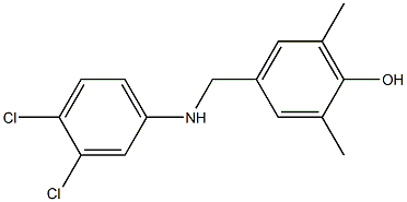 4-{[(3,4-dichlorophenyl)amino]methyl}-2,6-dimethylphenol Struktur