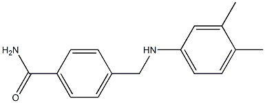 4-{[(3,4-dimethylphenyl)amino]methyl}benzamide Struktur